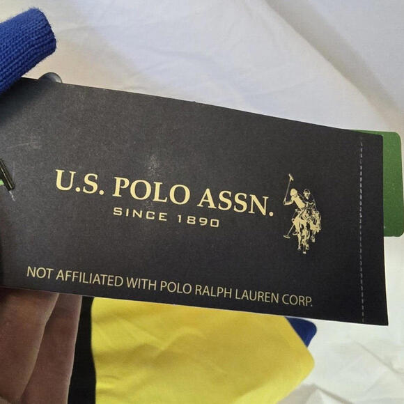 U.S. Polo‎ Assn. Men's Sport Sash Polo Size 2XL Yellow/Blue NWT - Picture 6 of 16